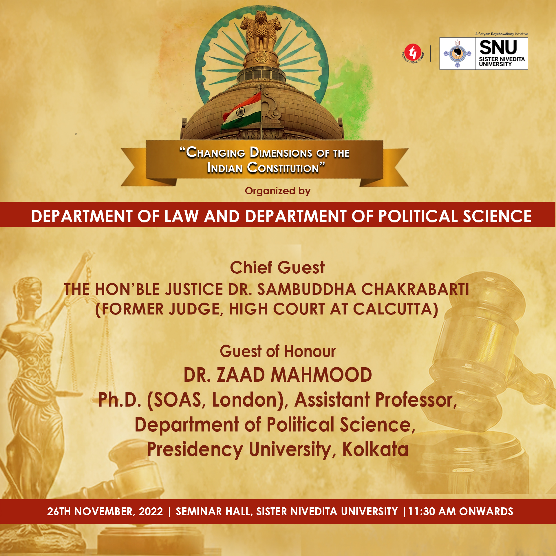 Changing Dimensions of The Indian Constitution by Department Of Law And Department Of Political Science